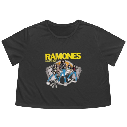 Discover Ramones RoadTo Ruin Hypebeast Rock Band Vintage Design Flowy Cropped Tees