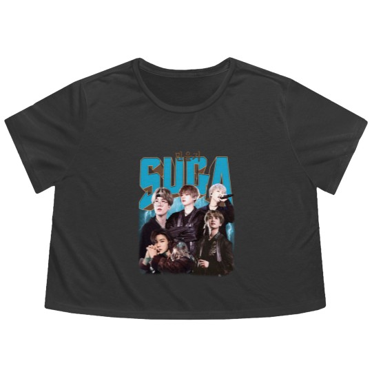 Discover BTS Suga Kpop Music Flowy Cropped Tees
