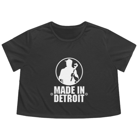Discover Made In Detroit Flowy Cropped Tees