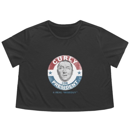 Discover Three Stooges Curly for President Flowy Cropped Tees