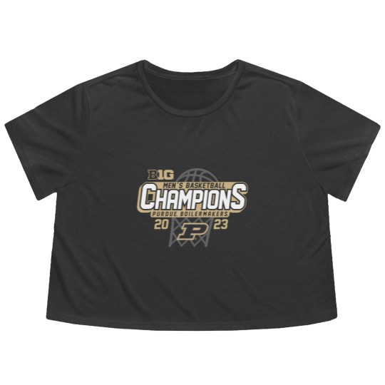 Discover purdue boilermakers big ten champs mens basketball 2023 t Flowy Cropped Tees