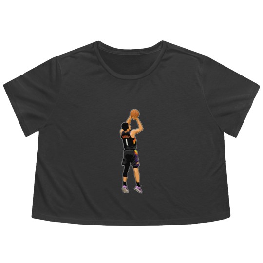 Discover Devin Booker Hit 3 Points Flowy Cropped Tees
