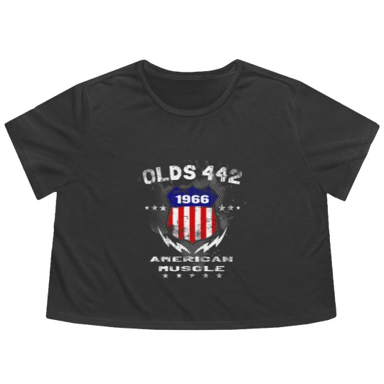 Discover 1966 Olds 442 American Muscle v3 Flowy Cropped Tees