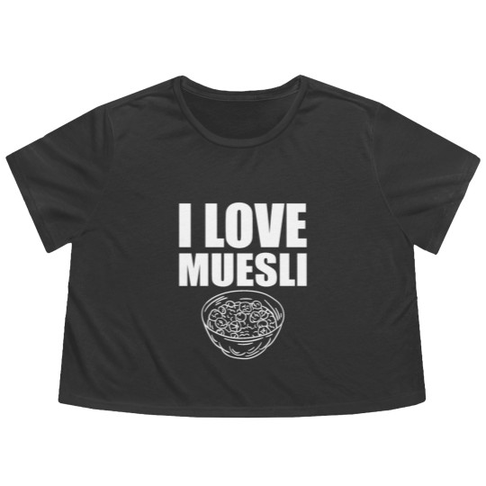 Discover I Love Muesli Flowy Cropped Tees