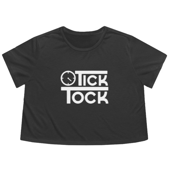 Discover Tick Tock Flowy Cropped Tees