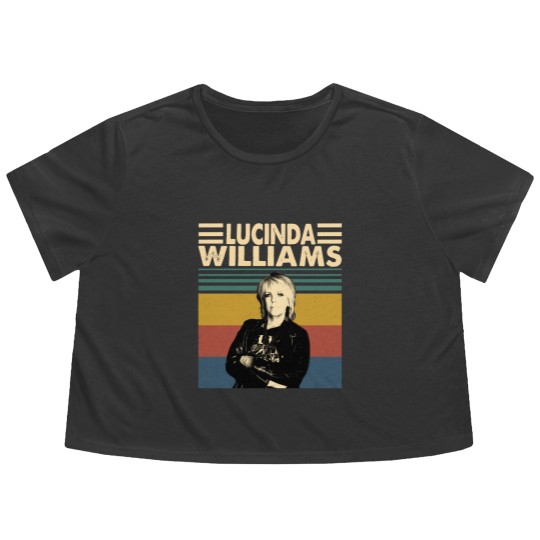 Discover Lucinda Williams Flowy Cropped Tees, Lucinda Williams Gift Flowy Cropped Tees