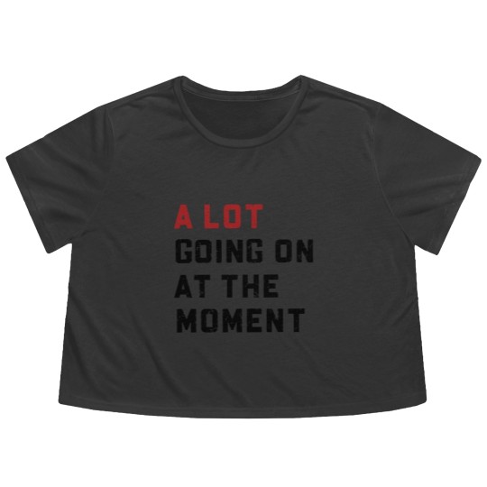 Discover A Lot Going On At The Moment Glitter Effect Flowy Cropped Tees, Concert Flowy Cropped Tees, TS Concert Flowy Cropped Tees