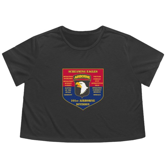 Discover 101st Airborne Division - 101st Airborne Division - Flowy Cropped Tees