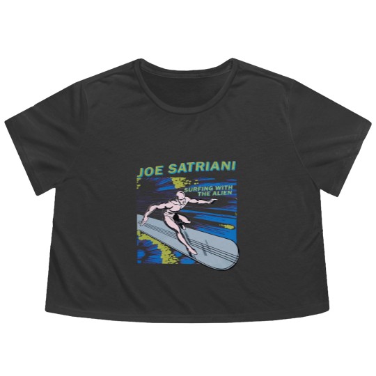 Discover joe satriani surfing with the alien red guitar god Flowy Cropped Tees