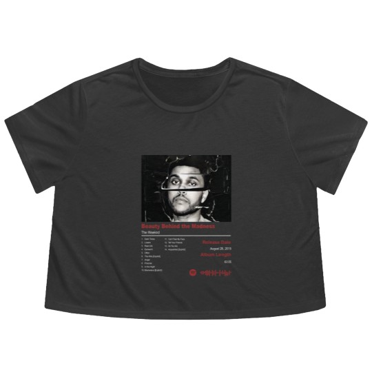 Discover Weeknds Beauty Behind the Madness Album Flowy Cropped Tees, Weeknds Retro Vintage