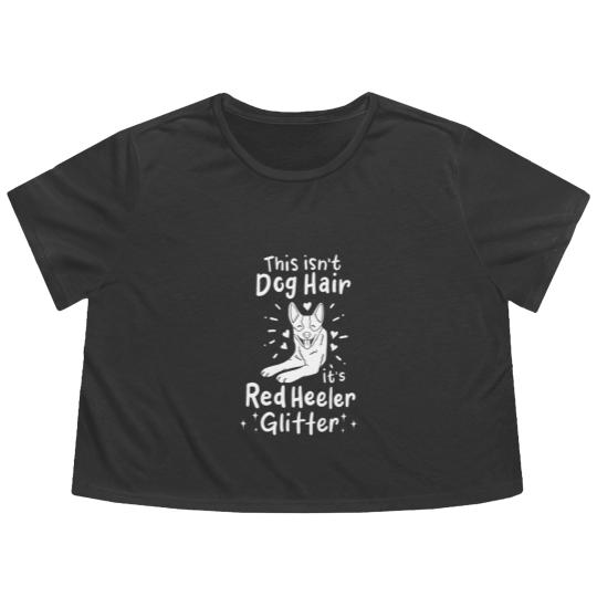 Discover Red Heeler Dog Flowy Cropped Tees