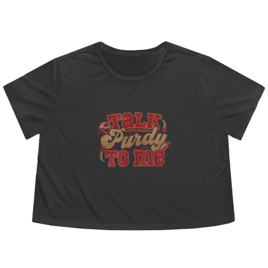 Discover Talk Purdy To Me Flowy Cropped Tees, San Francisco Football Flowy Cropped Tees
