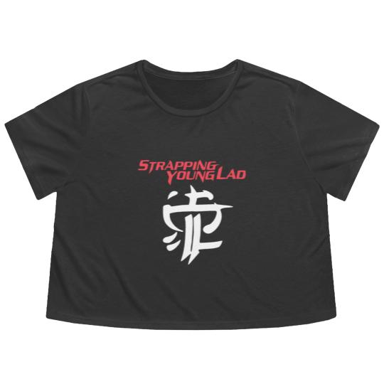 Discover Strapping Young band Flowy Cropped Tees