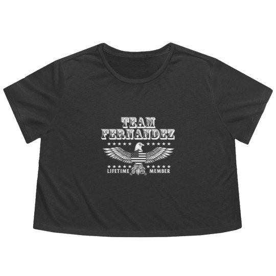 Discover Team Fernandez Last Name Surname Pride Flowy Cropped Tees