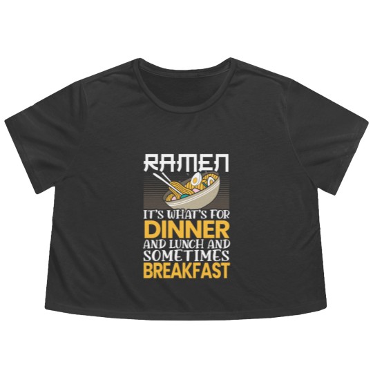 Discover Ramen Japanese Noodle Soup Eater Food Lover Foodie Flowy Cropped Tees