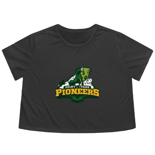 Discover Point Park Pioneers College Sport Team Flowy Cropped Tees