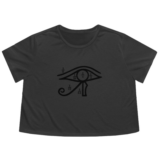 Discover Eye of Horus, Heqat, Fractional Numbers, Egypt Flowy Cropped Tees