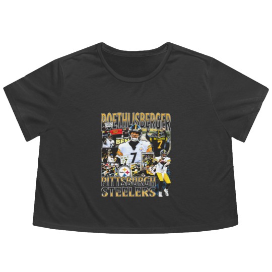 Discover Vintage 90s Graphic Style Ben Roethlisberger Flowy Cropped Tees, Ben Roethlisberger Vintage Flowy Cropped Tees, American Football Gift