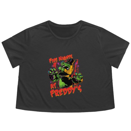 Discover Five Nights at Freddys Flowy Cropped Tees, FNAF Flowy Cropped Tees, Phantom Freddy