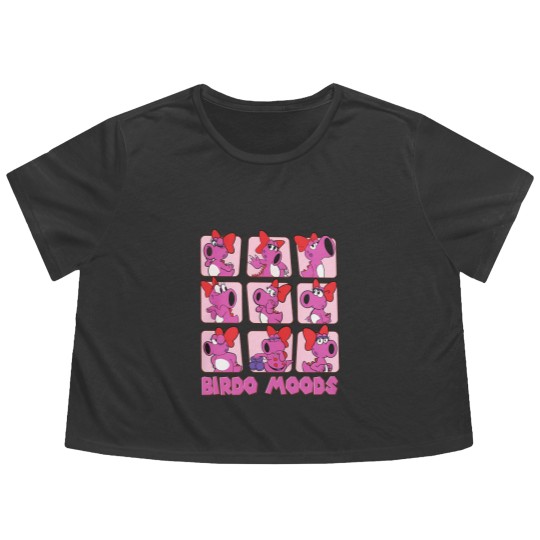 Discover Cute Birdo Moods Flowy Cropped Tees | Super