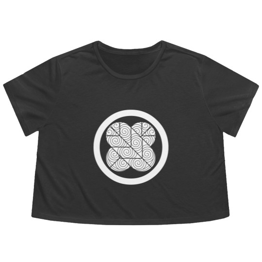 Discover Japanese Family Crest KAMON Symbol Flowy Cropped Tees