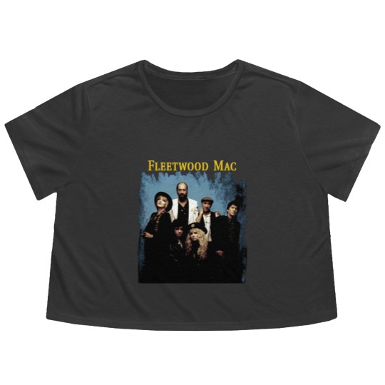 Discover 1990 Fleetwood Mac Behind The Mask Tour Flowy Cropped Tees, 90s Retro Vintage Flowy Cropped Tees