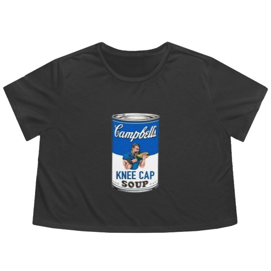 Discover Campbell's Kneecap Soup Graphic Flowy Cropped Tees, Dan Campbell's Kneecap Soup Graphic