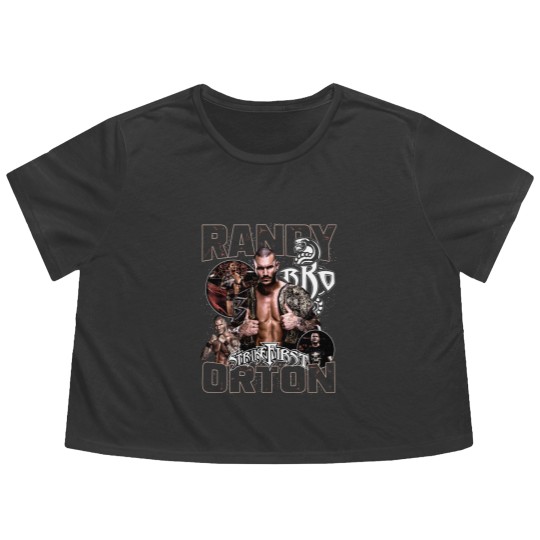Discover Vintage 90s Graphic Style Randy Orton Flowy Cropped Tees, Randy Orton Flowy Cropped Tees