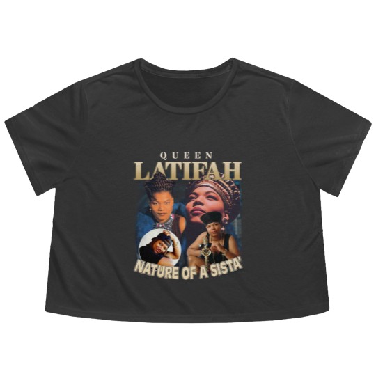 Discover Queen latifah Flowy Cropped Tees