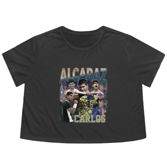 Discover Carlos Alcaraz Flowy Cropped Tees, Carlos Alcaraz 90s Bootleg Flowy Cropped Tees