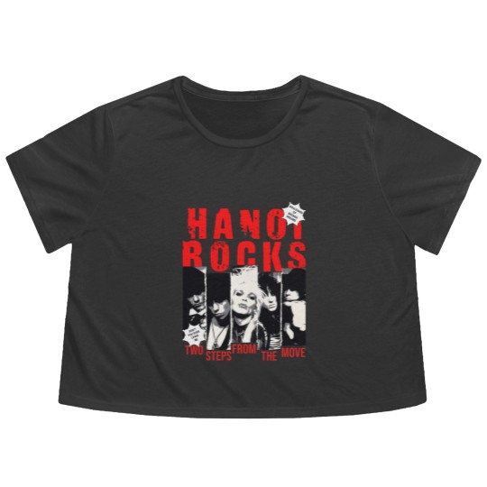 Discover Hanoi Rocks Two Steps Women's Flowy Cropped Tees
