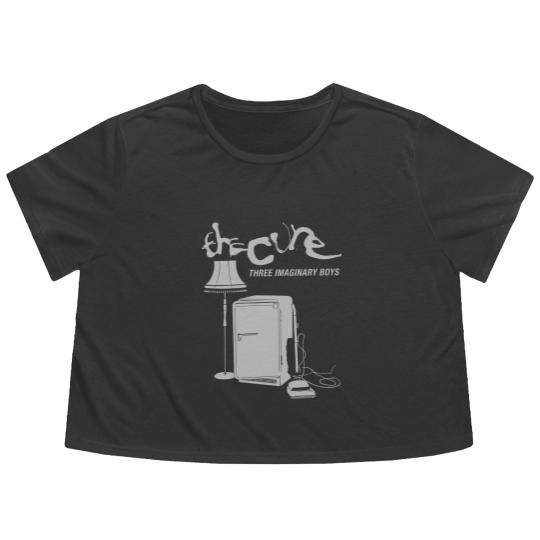 Discover The Cure three imaginary boys Flowy Cropped Tees, The Cure Flowy Cropped Tees, country music The Cure band Flowy Cropped Tees