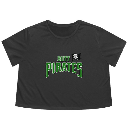 Discover Butt Pirates Green - Butt Purates - Flowy Cropped Tees