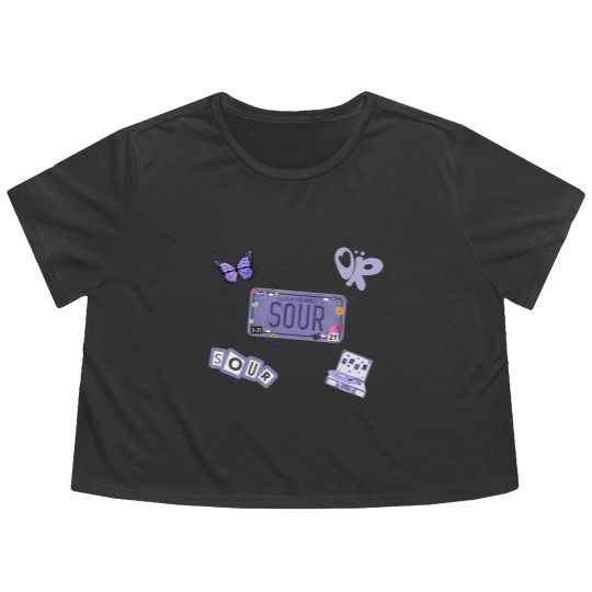 Discover Olivia Sour Tour 2023 Flowy Cropped Tees, Olivia Rodrigo Flowy Cropped Tees, Sour Album Flowy Cropped Tees