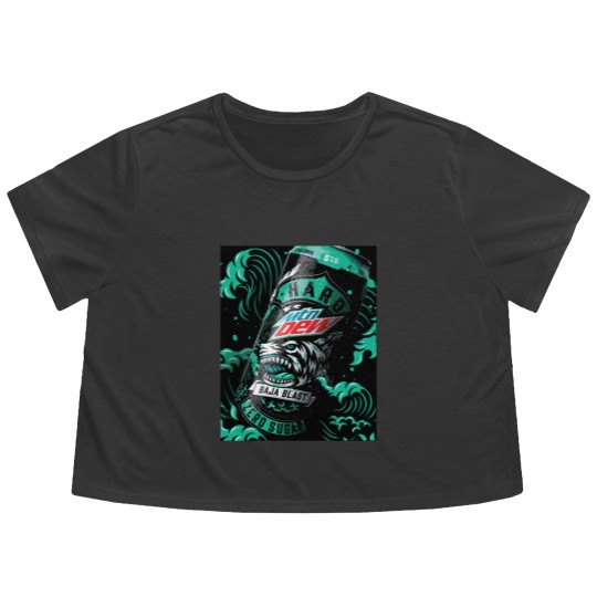 Discover Hard Mtn Dew Flowy Cropped Tees Flowy Cropped Tees