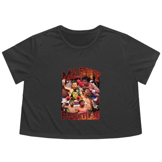Discover Manny PacMan Pacquiao Streetwear  Snow Wash Flowy Cropped Tees