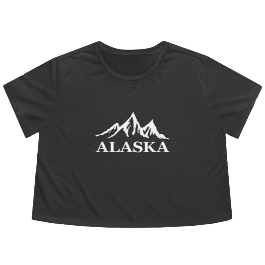 Discover Alaska Mountain Flowy Cropped Tees