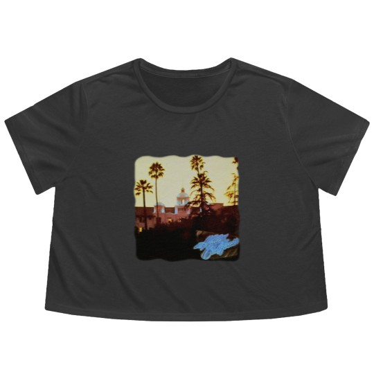 Discover Vintage The Eagles Concert Tour Flowy Cropped Tees Hotel California