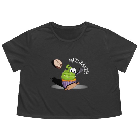 Discover Mad Baker - Kawaii Cute Cupcake Flowy Cropped Tees