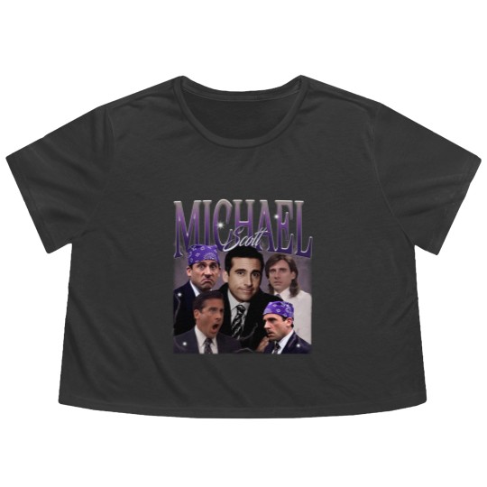 Discover Retro Michael Scott Flowy Cropped Tees, Limited Michael Scott Vintage Flowy Cropped Tees, Michael Scott Gift