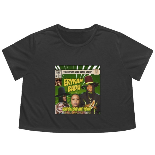 Discover Erykah Badu Comic Flowy Cropped Tees, Erykah Badu Bootleg Flowy Cropped Tees, Erykah Badu Flowy Cropped Tees