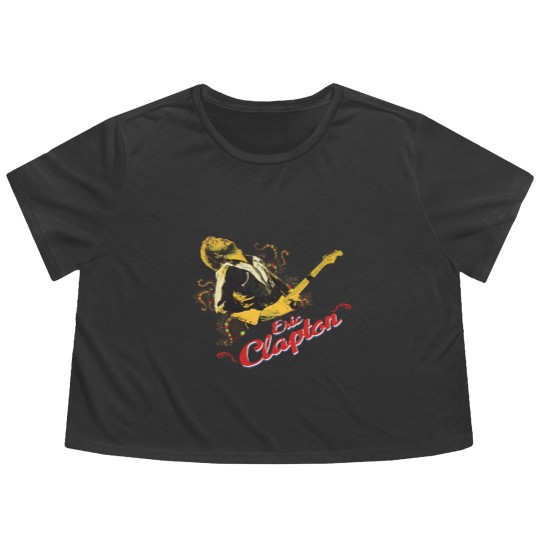 Discover Vintage Y2K Eric Clapton Guitar Band Flowy Cropped Tees Flowy Cropped Tees