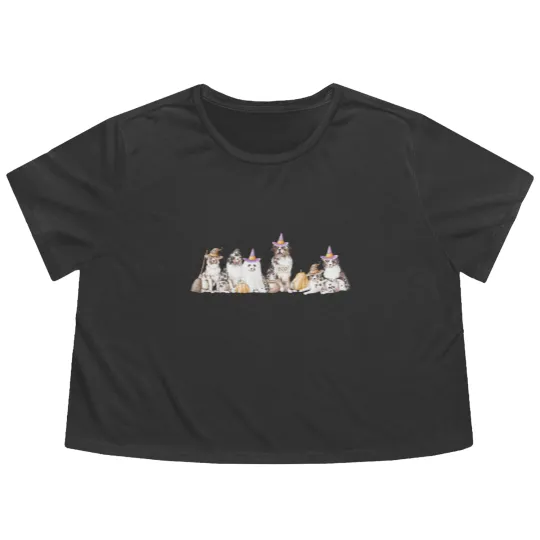 Discover Australian Shepherd Halloween  Flowy Cropped Tees