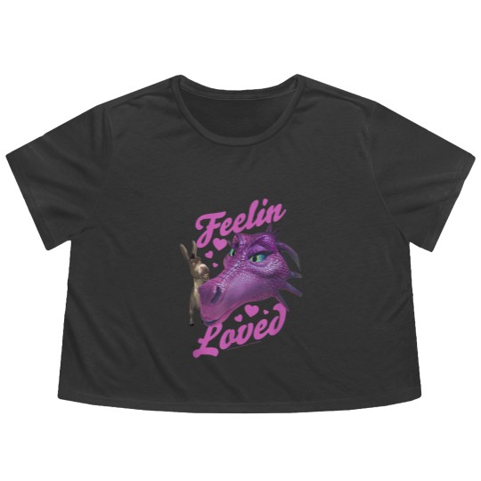 Discover Shrek Donkey Dragon Feelin Loved Flowy Cropped Tees