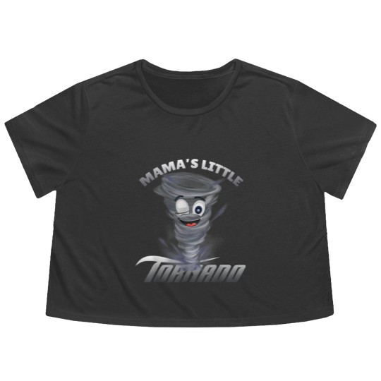Discover Mamas Little Tornado Meteorologist Kid Flowy Cropped Tees Flowy Cropped Tees
