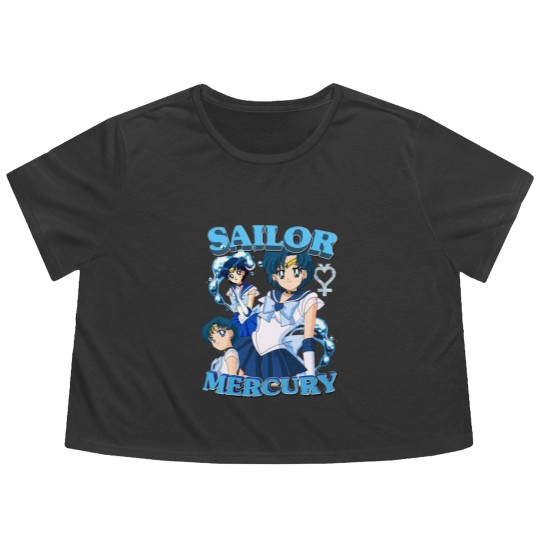 Discover Sailor Mercury Ami Mizuno Bootleg Flowy Cropped Tees