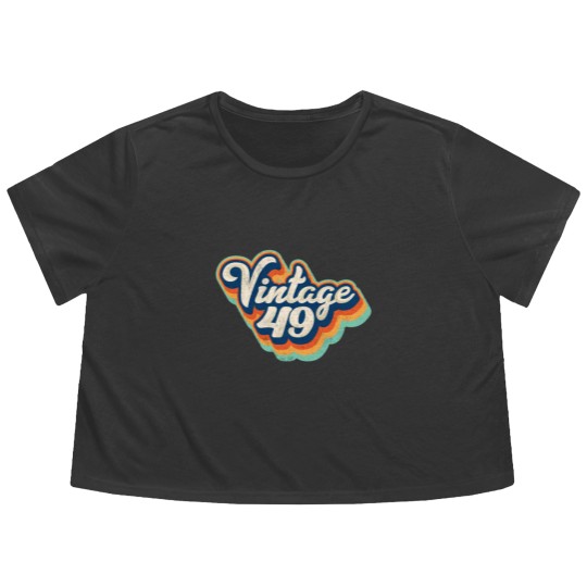 Discover Vintage 49 milestone design Flowy Cropped Tees