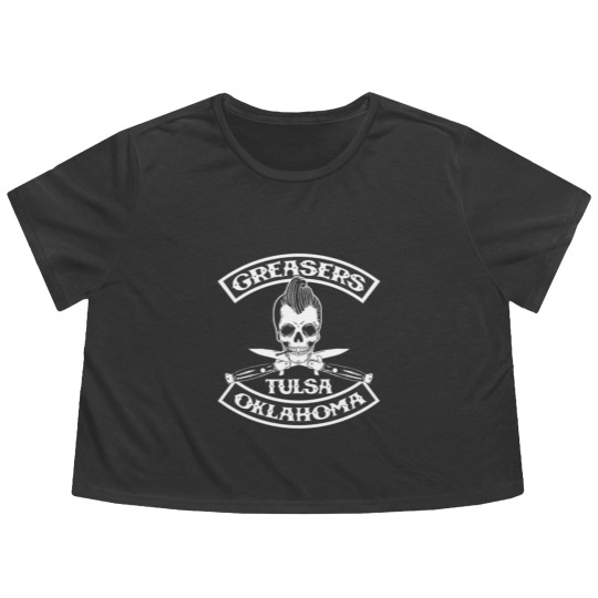 Discover Tulsa - Greasers Tulsa Oklahoma Flowy Cropped Tees for fans Flowy Cropped Tees