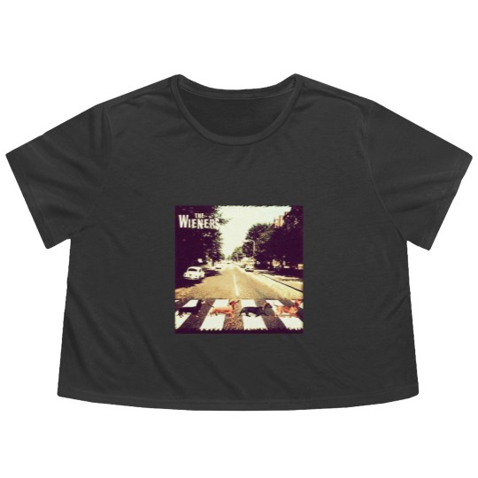 Discover Doxie Dachshund Abbey Road Flowy Cropped Tees Flowy Cropped Tees