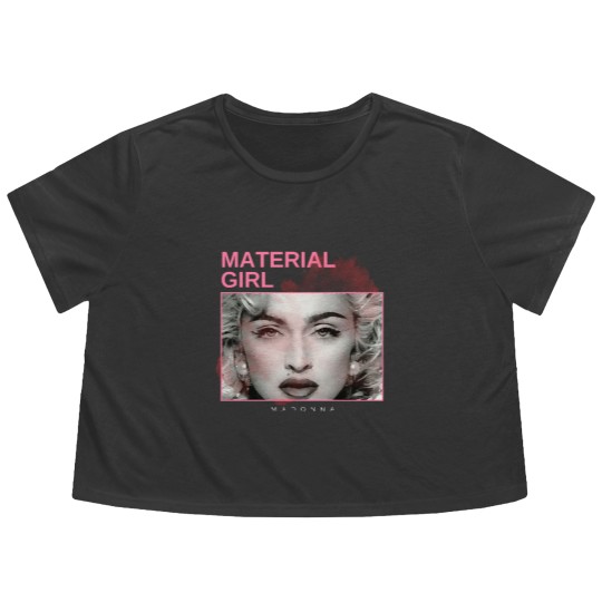 Discover material girl - vintage minimalism Flowy Cropped Tees